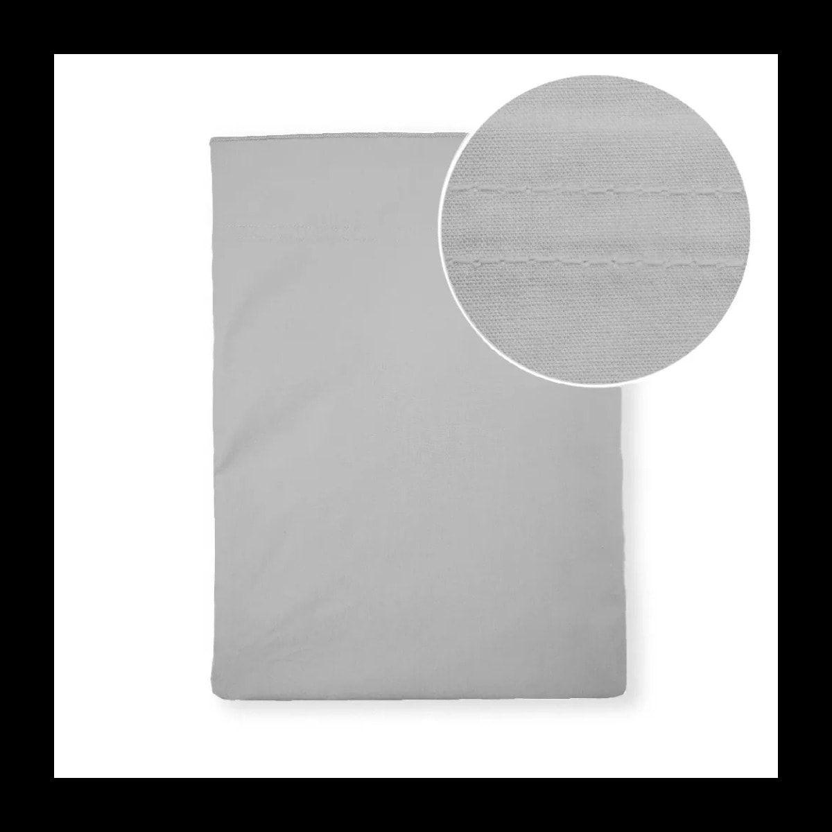 Drap plat percale de coton uni gris La percale francaise platine
