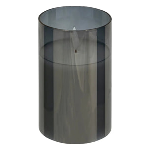 Coffret 3 bougies LED Sena noir H10/12/15cm