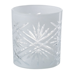 J-Line photophore Santorini - verre - blanc - small - 4 pcs