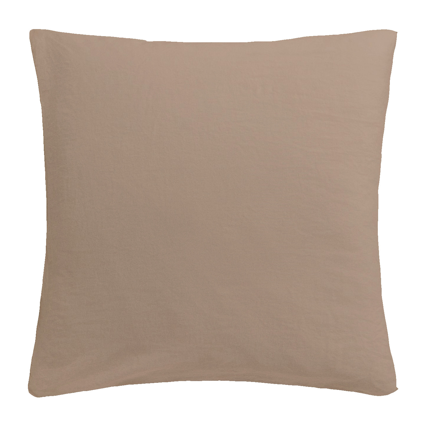 Taie d'oreiller liso marron clair