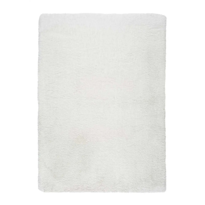 ALPACA Alfombra shaggy lisa en color blanco, varias medidas disponibles