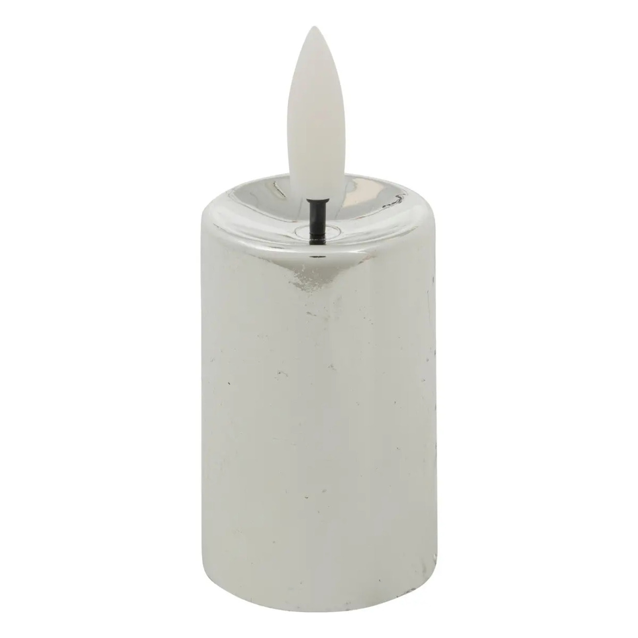 Lot de 4 bougies LED votives métal argent