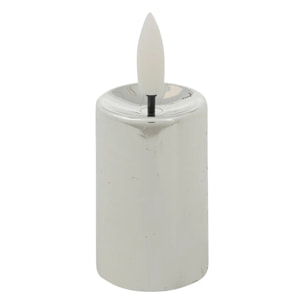Lot de 4 bougies LED votives métal argent
