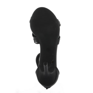 Sandali Donna colore Nero-Altezza tacco:8,5cm