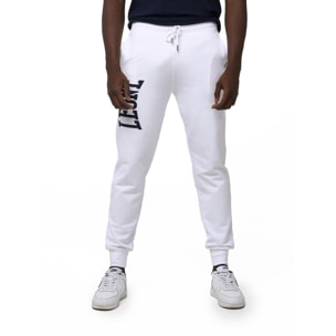 Pantaloni da uomo con logo grande in cotone non garzato Leone Basic