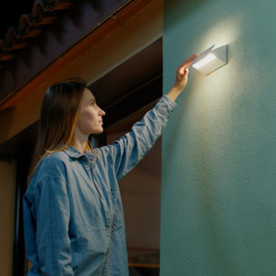 Forlight Shape - Aplique LED Exterior Modulable y Orientable para Jardín y Terraza. Aplique de Pared con LED 4.5W Blanco Cálido