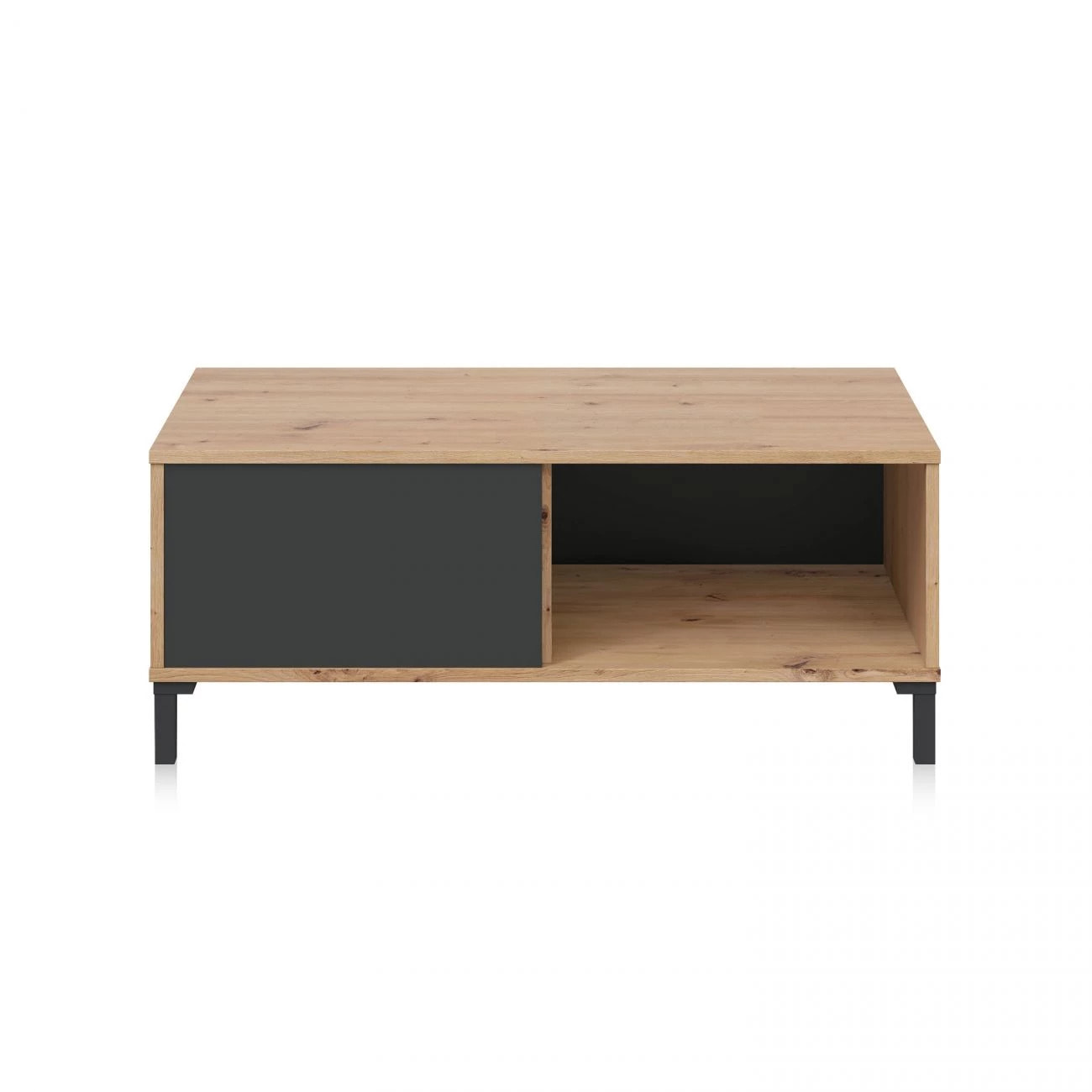 Mesa de centro Brooklyn Gris Antracita - Roble Nodi