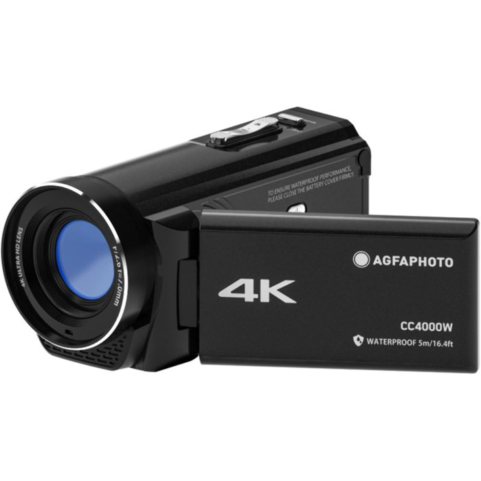 Caméscope AGFAPHOTO CC4000W étanche 4K - Noir