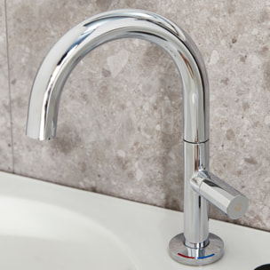 Mitigeur de lavabo avec poignée latérale Grands Boulevards chromé