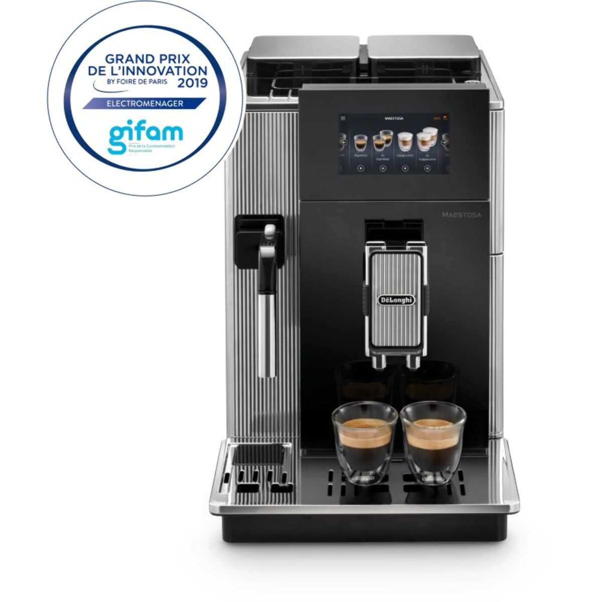 Expresso Broyeur DELONGHI Maestosa EPAM960.75.GLM connecté inox