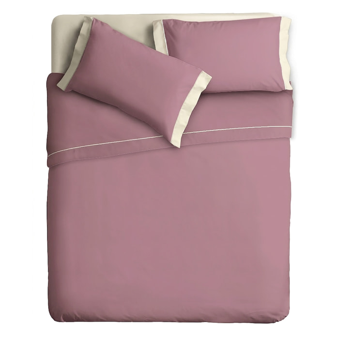 Completo letto Double-Color 1 Piazza e mezza Malva/Panna