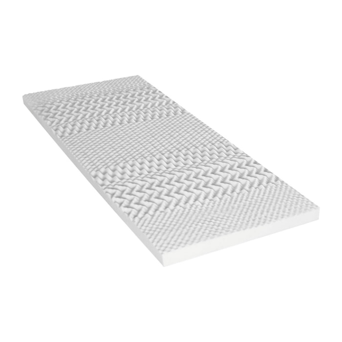 Surmatelas Mousse à Cellules Ouvertes, 6 cm, 7 Zones de Confort, Soutien Adapté