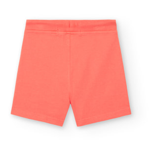 Bermudas bÃ¡sicas para niÃ±o estampadas de color naranja