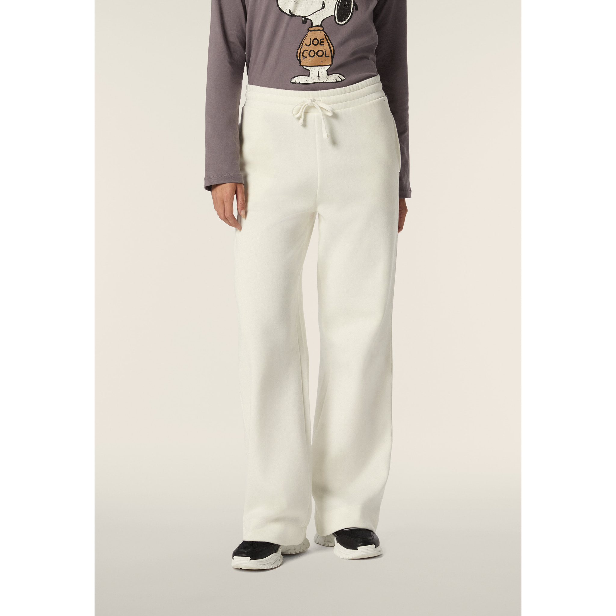 Pantalone da donna con gamba ampia in felpa