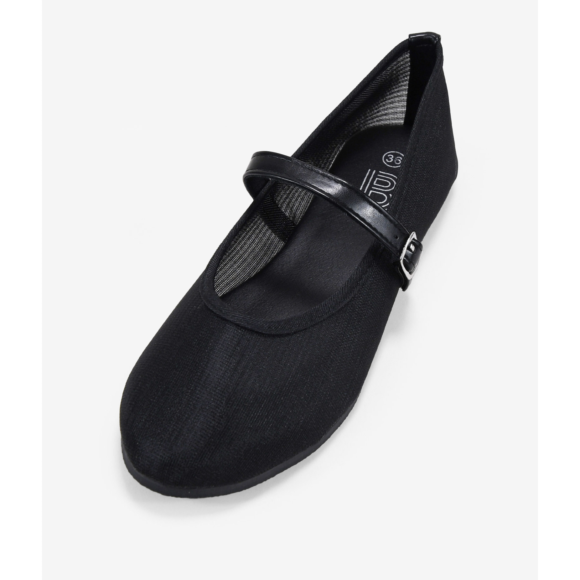 Bailarinas de malla negras con tira ajustable