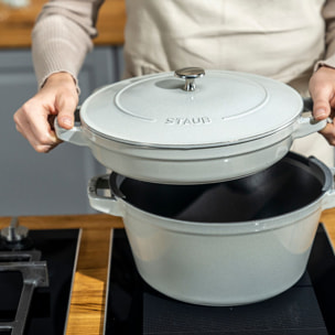 2-pcs, Set empilable, Truffe blanche