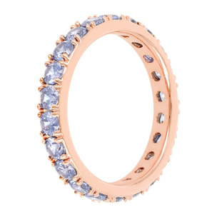 Anello Veretta con Cubic Zirconia Azzurre