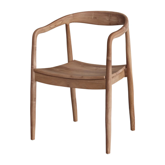 Chaise en bois de teck biseauté - Lombok