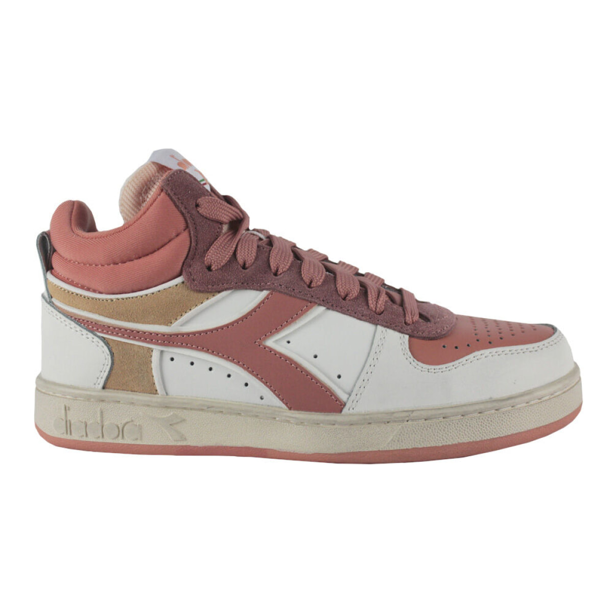 Zapatillas Sneaker para Mujer - DIADORA Magic basket demi icona wn 501.178548 01 C9865 Coral haze/Beach sand/Blc