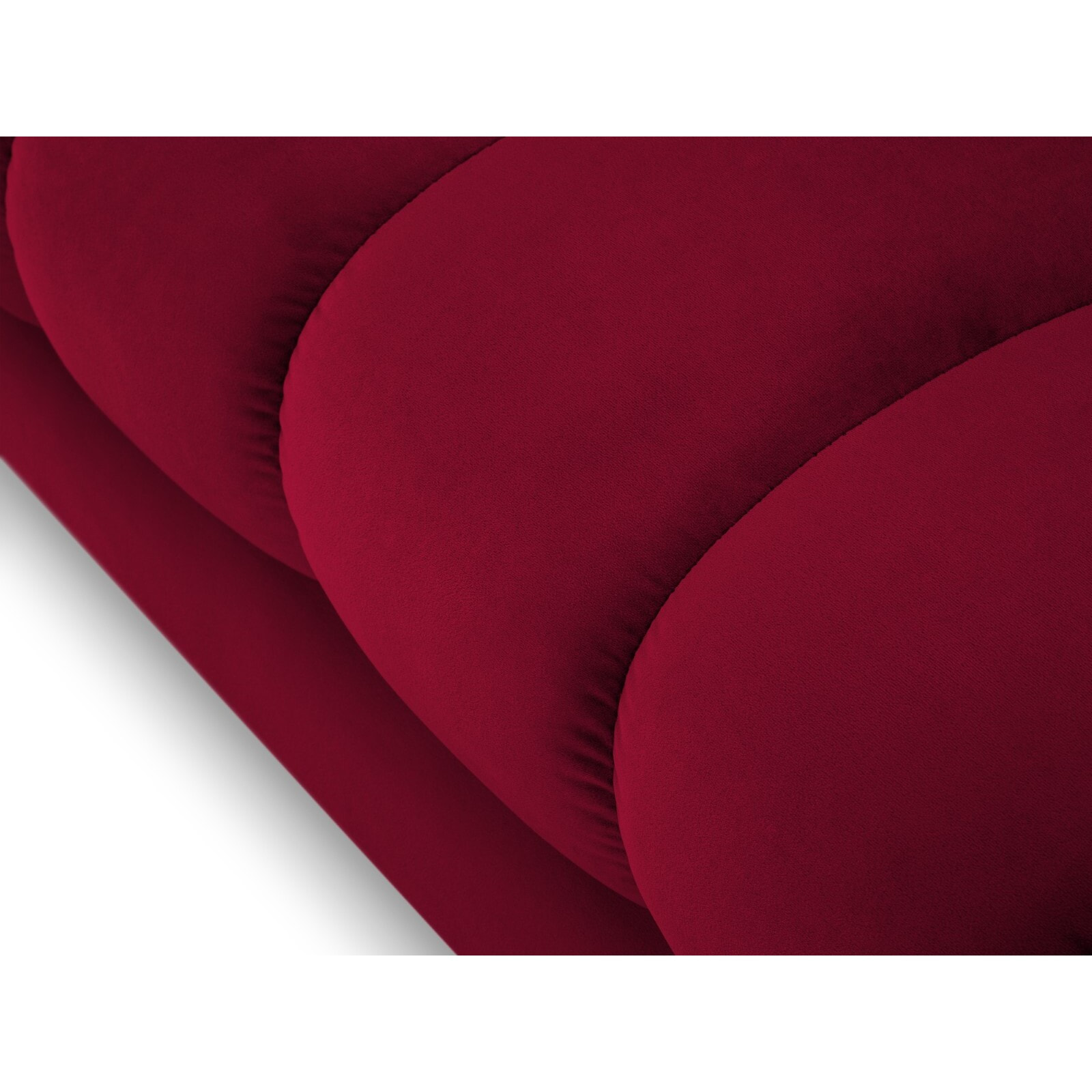 Méridienne gauche "Bali" en velours rouge