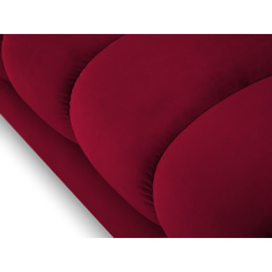 Méridienne gauche "Bali" en velours rouge