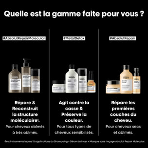 Masque Réparateur Sans Rinçage Absolut Repair Molecular Cheveux Abîmés 100ml - Série Expert