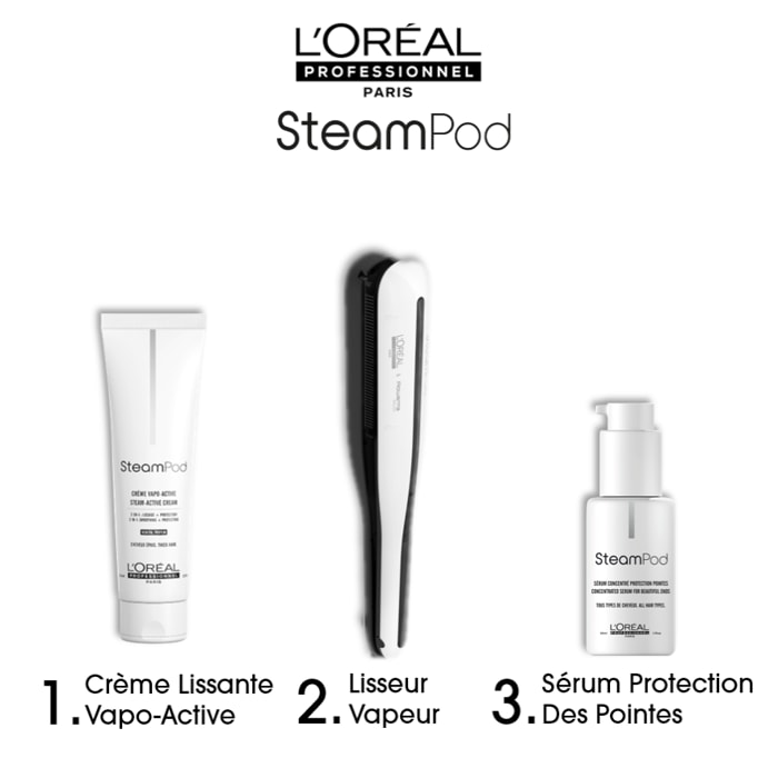 Pack Steampod 3.0 (Cheveux Epais) x Crème Pro Longer