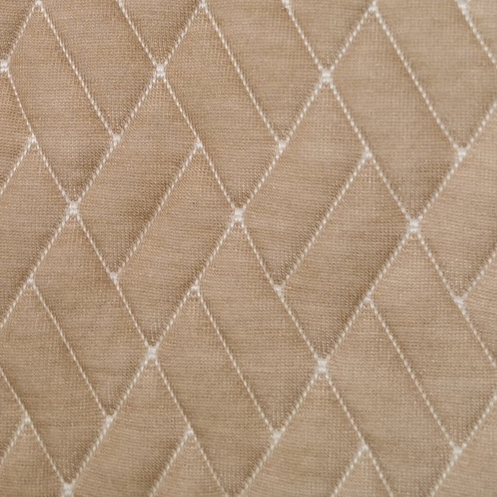Copridivano texture in rilievo tinta unita melange nocciola in polistere