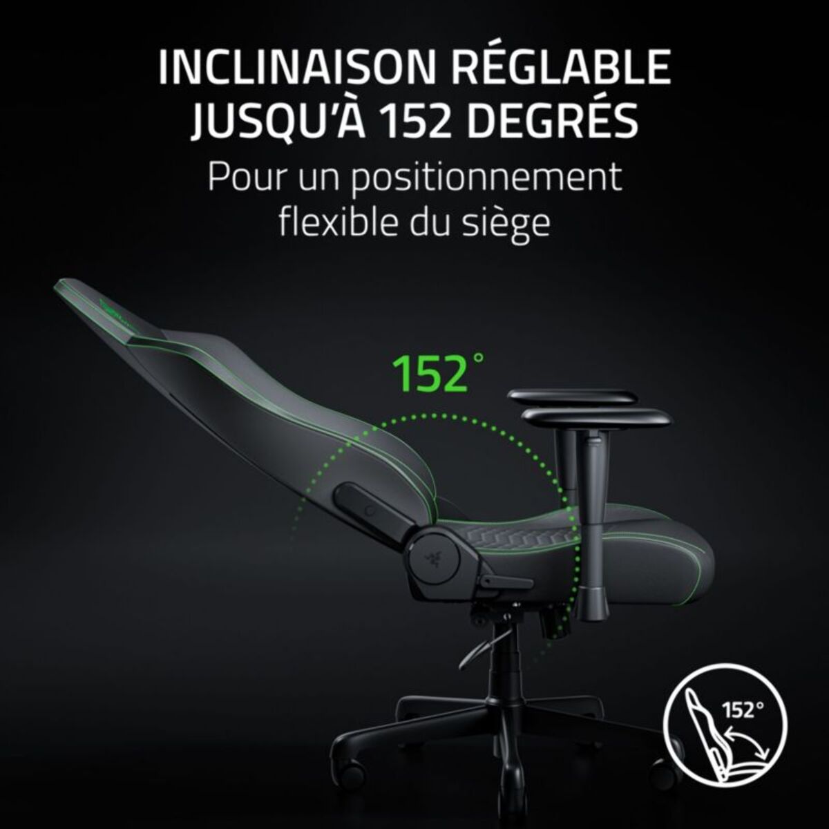 Chaise gaming RAZER Iskur V2 X NewGen Black/Green