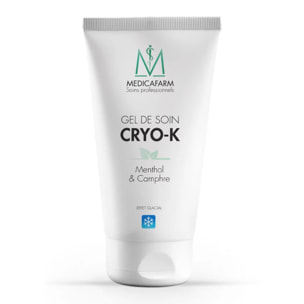 MEDICAFARM - Gel de soin Cryo-K - Gel de Soin "effet froid intense" - Menthol & Camphre - Sans paraben - 125 ml