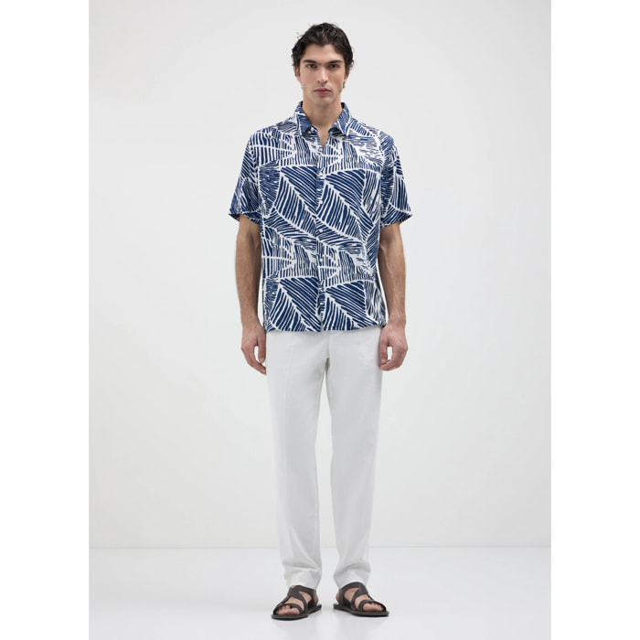 Camicia fantasia foglie
