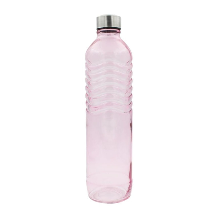 Bouteille rose en verre coloré, GLOUPOP