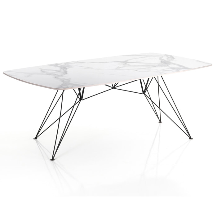 Tomasucci Table/bureau SPILLO en marbre blanc