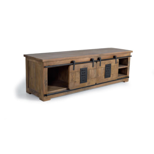 Mueble TV de Madera de Mango 180 Cm Estilo Industrial