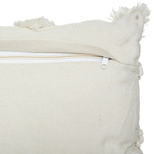 Coussin "R.O.W." blanc ivoire 30x50cm