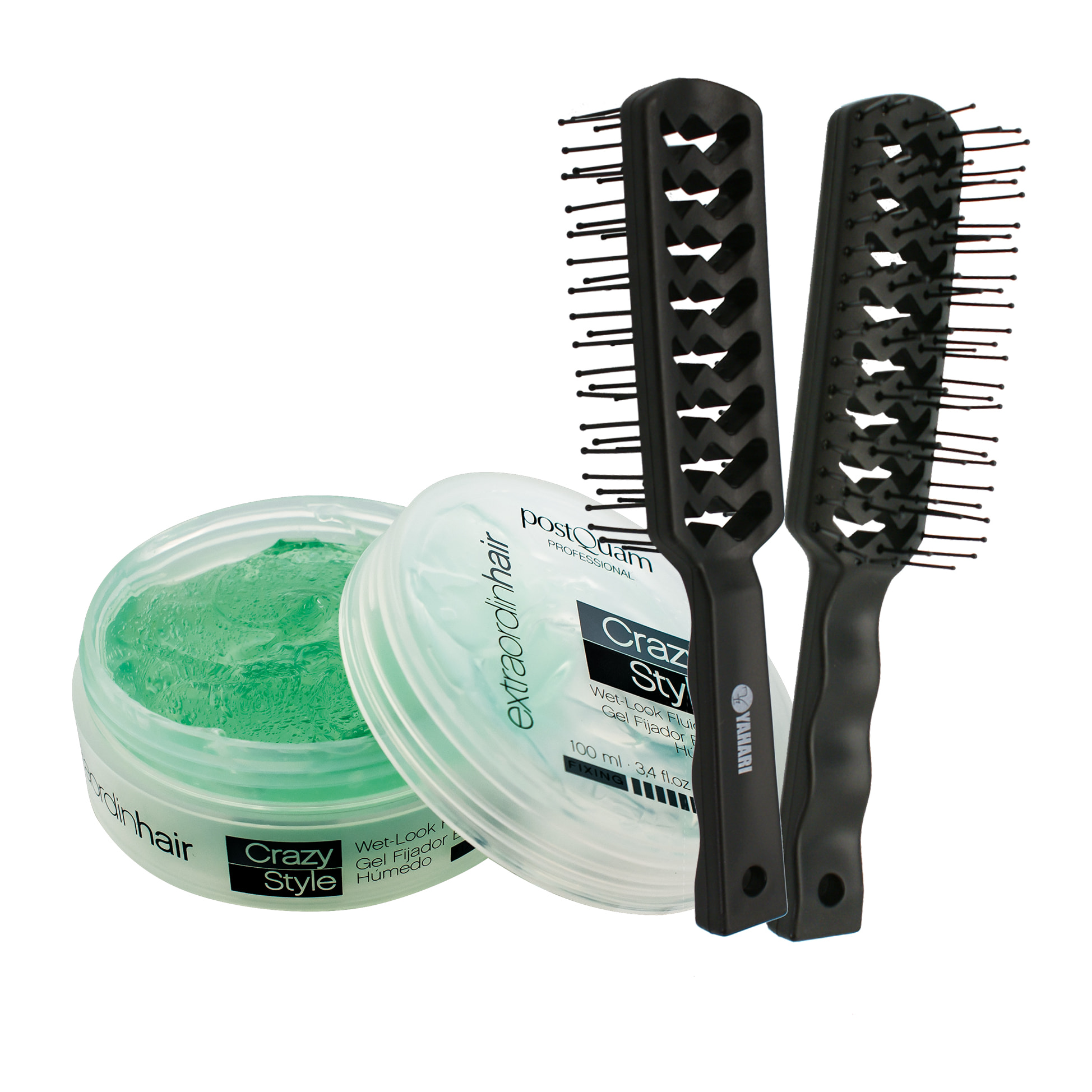 pack de crazy style plus + cepillo esqueleto yahari
