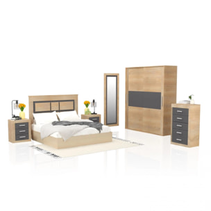 Dormitorio Kira 5C Plus Cambria - Grafito