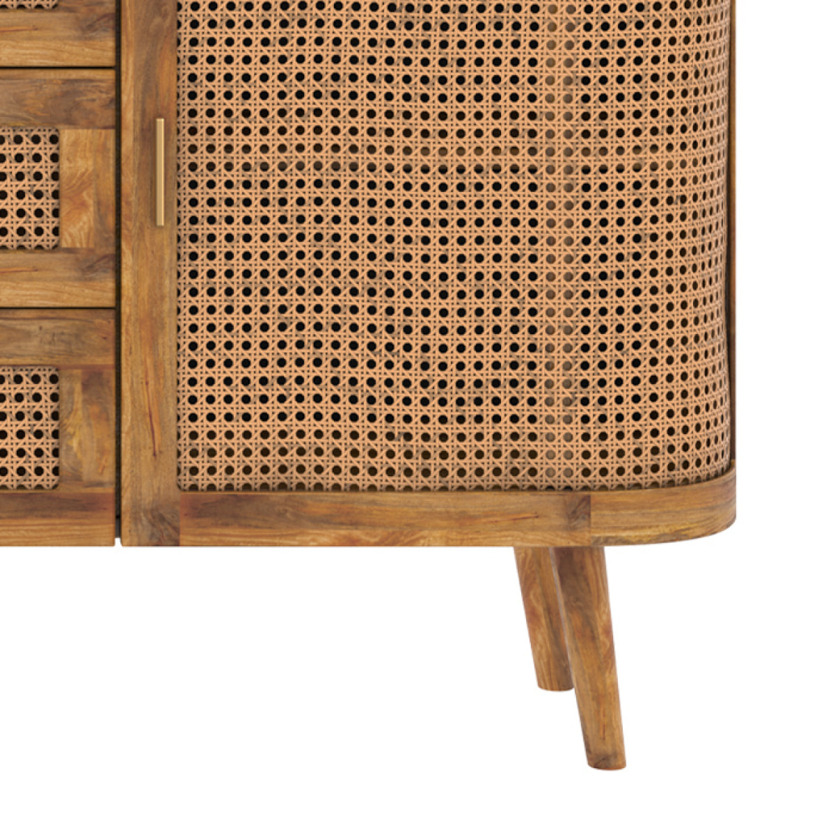 Buffet 2 portes et 3 tiroirs en cannage - Wava