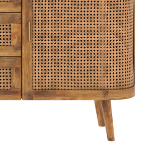Buffet 2 portes et 3 tiroirs en cannage - Wava