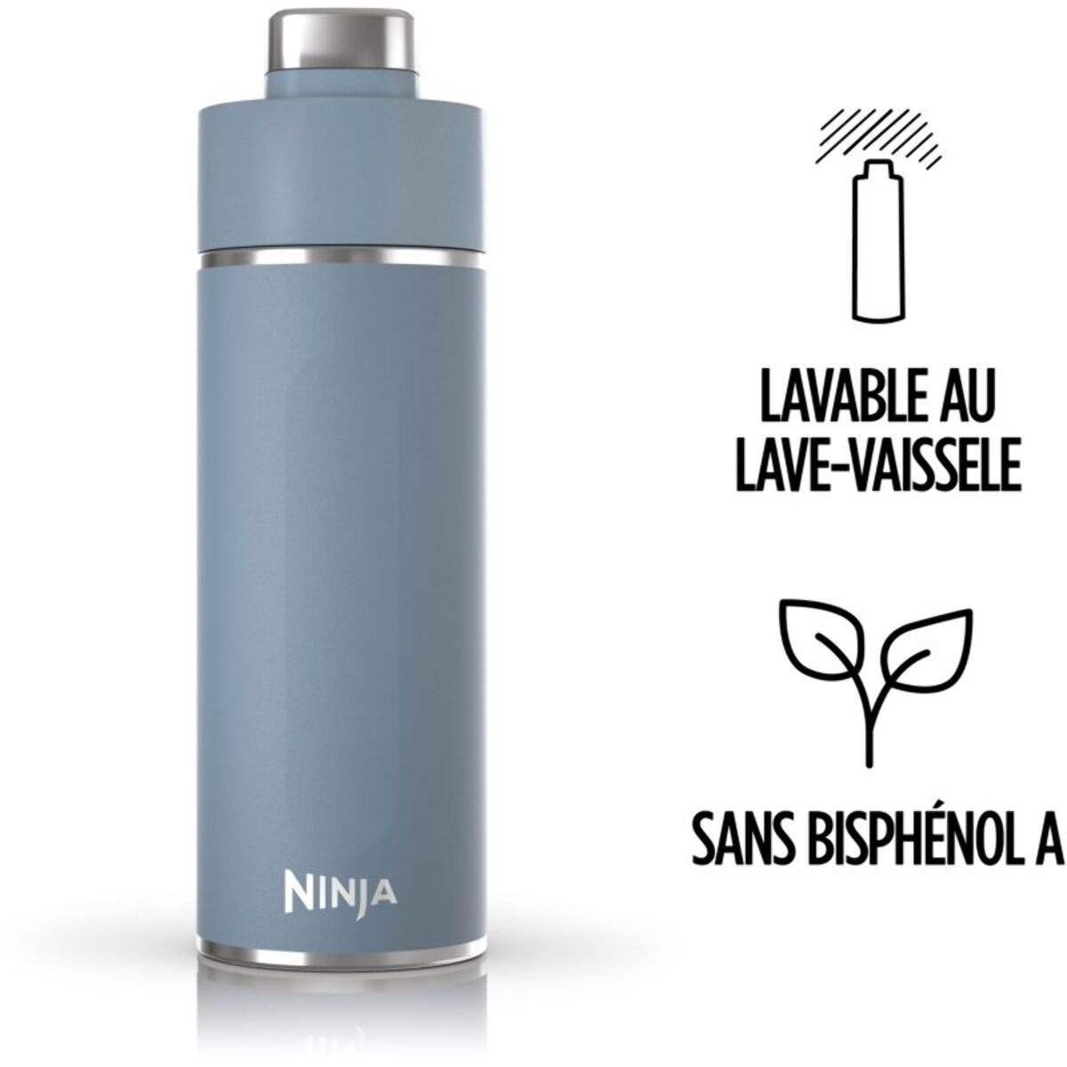 Bouteille isotherme NINJA Thirsti 530ml Travel Bottle Denim Blue