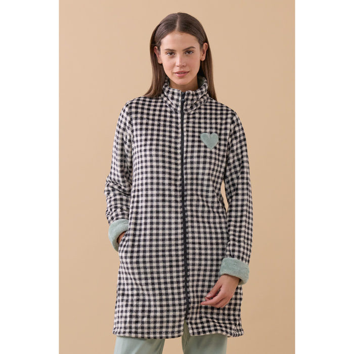 Vestaglia donna maybe in coral con zip Noidinotte