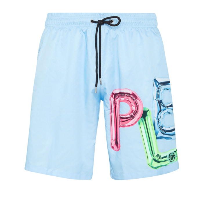 PHILIPP PLEIN Swim Trunks BOMBING GRAFFITI