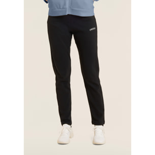 Tuta con zip e collo alto, logo con strass