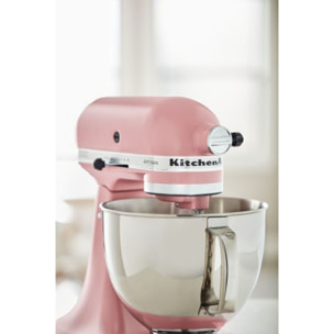 Robot pâtissier KITCHENAID 5KSM175PSEDR rose poudré, 4,8 L, bol avec poignée + bol 3 L, batteur souple et couvercle