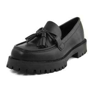 Mocassino Donna colore Nero-Altezza tacco:3cm