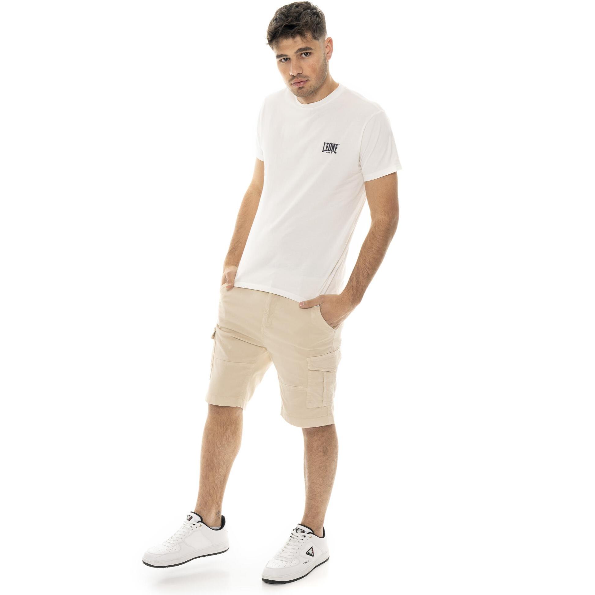 Pantalón cargo de hombre Leone Easy de sarga con trabillas