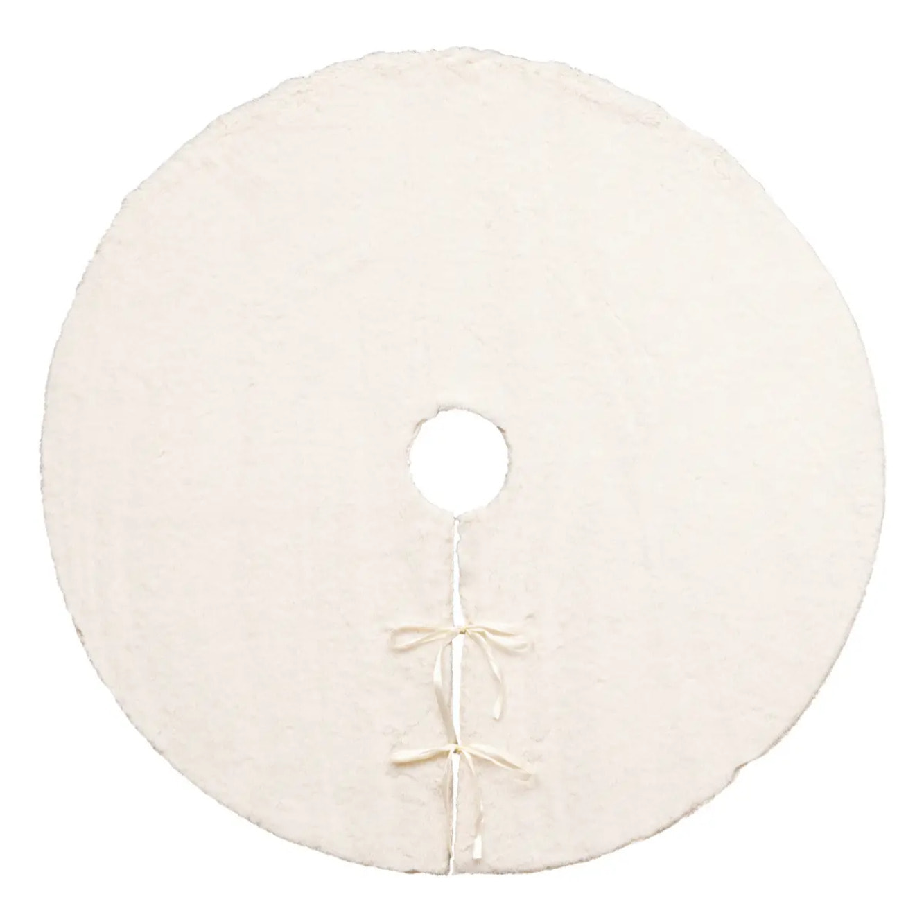 TAPIS SAPIN FOURRURE CREME