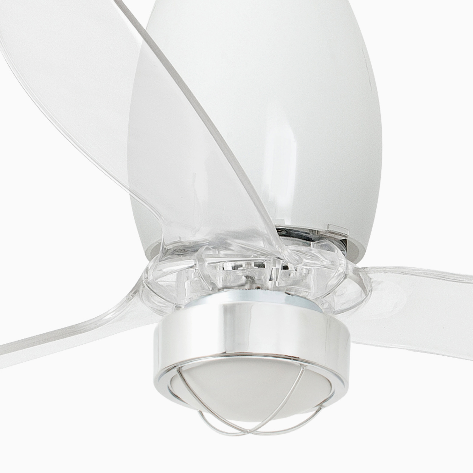 ETERFAN M LED Ventilatore bianco brillante/trasparente DC