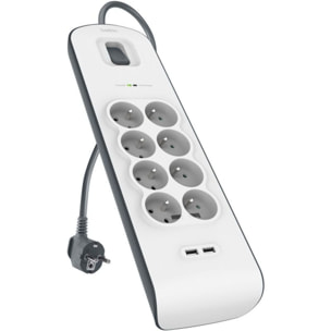 Multiprise USB BELKIN 8 prises parafoudres + 2 USB