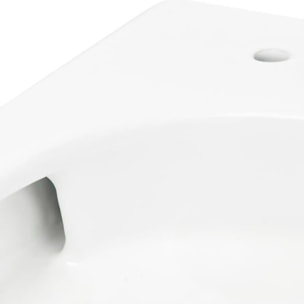 S-Line Pro WC suspendu sans bride Vortex en céramique avec abattant SoftClose et fixations invisibles, blanc (WC01T)
